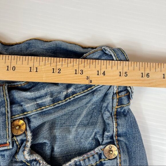 True Religion Rainbow Bobby Destroyed Distressed Jeans Mens 30x33 Denim - Picture 11 of 13